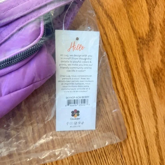Lug Skyhop Convertible Backpack - Acai Berry NWT - Picture 9 of 11